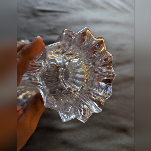 Vintage Crystal Glass Vase, Cut Glass Vase - Picture 9 of 12